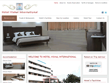 Tablet Screenshot of hotelvishal.com